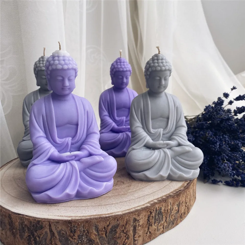 Big Buddha Silicone Mold Handcrafted Candle Mold Resin Epoxy Molds Cement Gypsum Statue Decorations Siilcone Mould