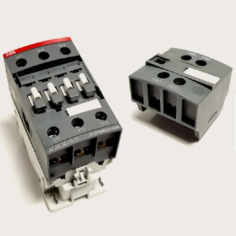 

ABB 3-ploe contactors AF series AC/DC operated 1NC+1NO 26A 11kw AF26-30-11-11 AF26-30-11-13