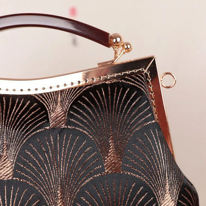 Torba w stylu vintage czysta ręcznie robiona torba z zamkiem Shell łańcuszek damska torba na ramię Crossbody 2021 nowy łańcuszek eleganckie torebki