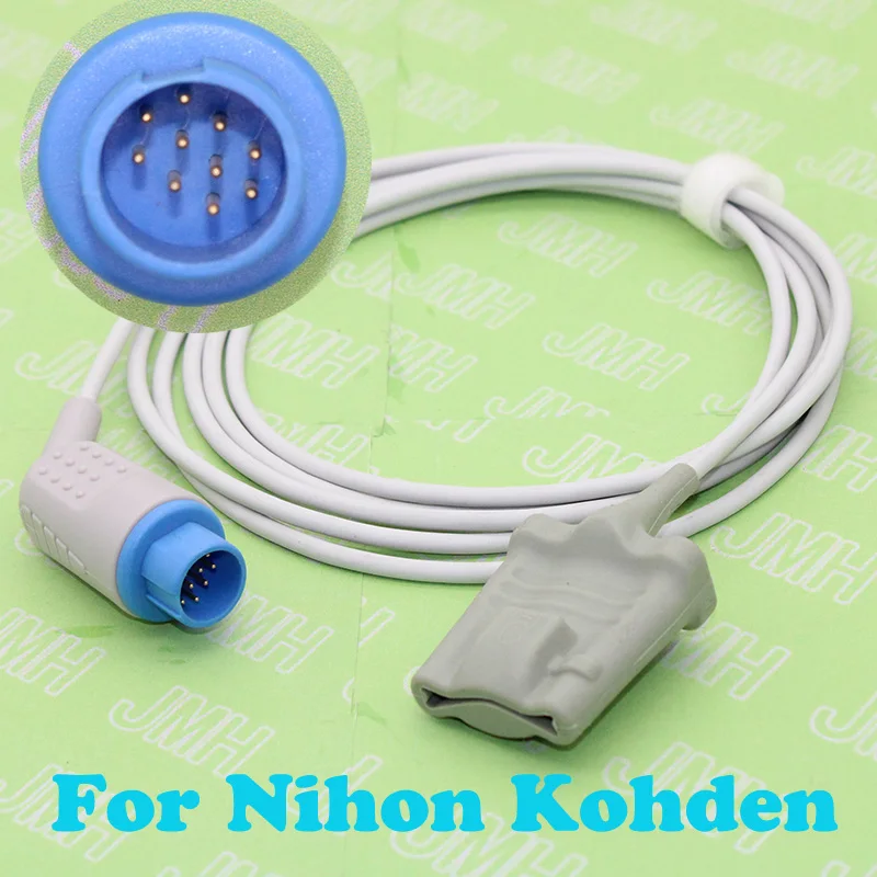 For 10PIN Nihon Kohden BSM 1101/210/3101/7100/8200 Oximeter monitor the ear /finger spo2 sensor,3M.