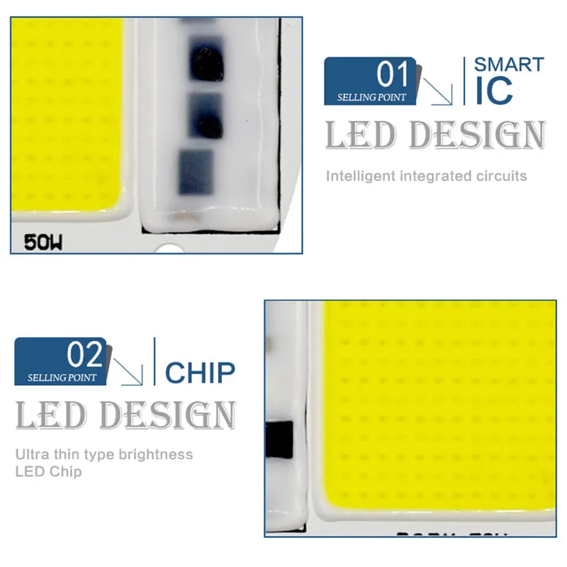 High Power LED Matrix For Projectors 15w 25w 35w 50w DIY Flood Light COB Smart IC Driver LED Diode Spotlight Outdoor Chip Lamp
