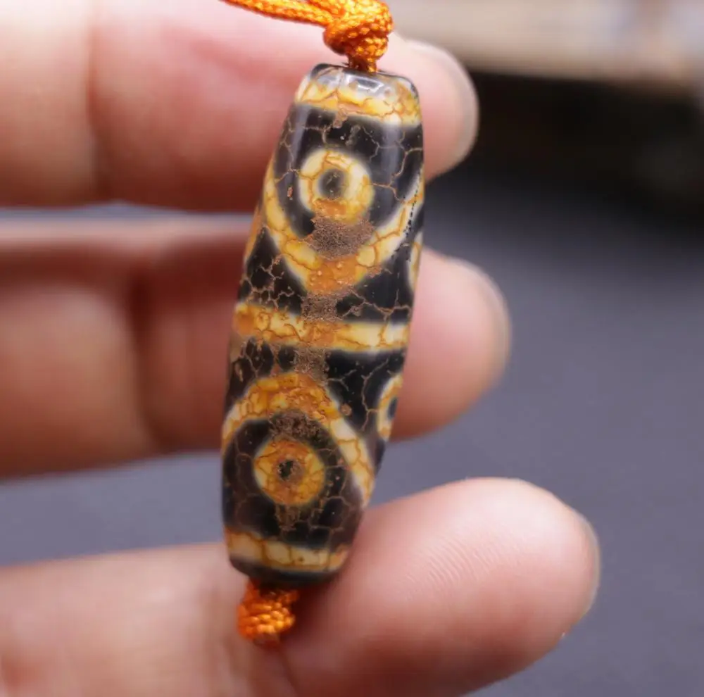 

UNIQUE Energy Tibetan old agate 8 eye Water Wave dZi bead Pendant Amulet totem LKbrother Sauces Top Qulality Garrentee