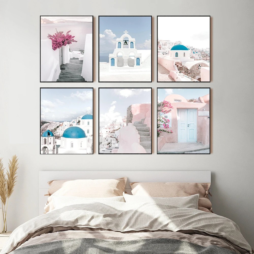 Greece Aegean Sea Sunrise Landscape Canvas Painting Scandinavian Poster Nordic Wall Art Print Photography Decoration Pictures