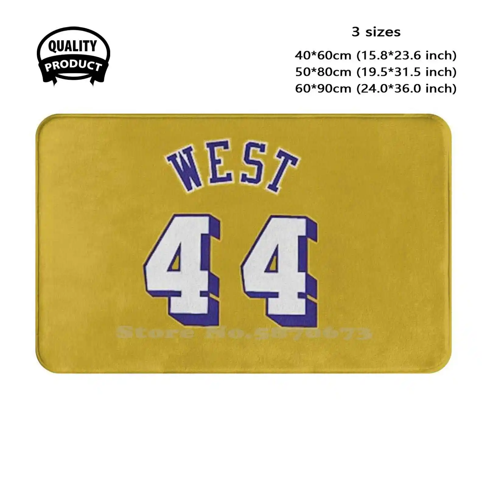 Jerry West Soft Cushion Home Carpet Door Mat Car Rug Jerry West Magic Johsnon Kareem Abduljabbar Larry Bird Basketball Legend