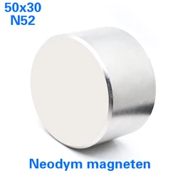 1pcs N52 magnet 50x30 mm Powerful permanet round Neodymium Magnet Strong magnetic Rare Earth NdFeB gallium metal or 40x20 or N35