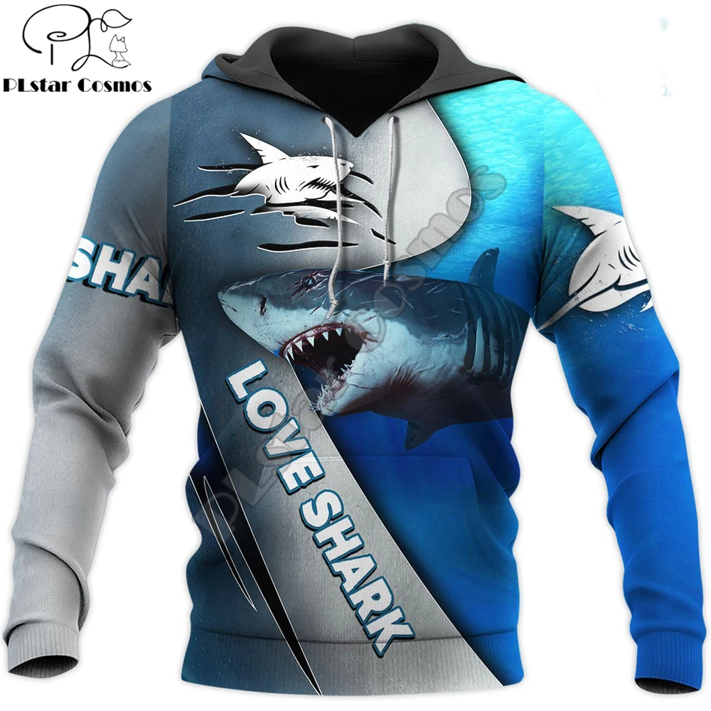 

Love Shark 3D All Over Printed Mens hoodies Harajuku Streetwear Hoodie Unisex Casual Pullover Autumn Jacket Tracksuits KJ0132