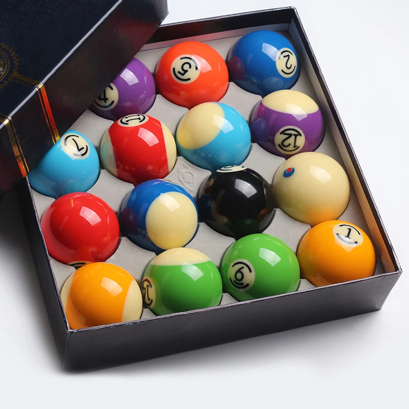 

Fashionable Small Numbers Design Standard 57.2mm 2 1/4" Resin Billiards Balls Complete Set Of Pool Balls Billiards Accessories