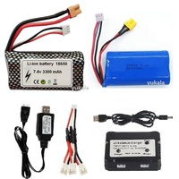 7.4V 2000mAh/3300mah 18650 2S Li-ion Battery XT30 plug/USB for HUINA 580 550 582 583 1580 1583 1580-005 RC toys cars accessory