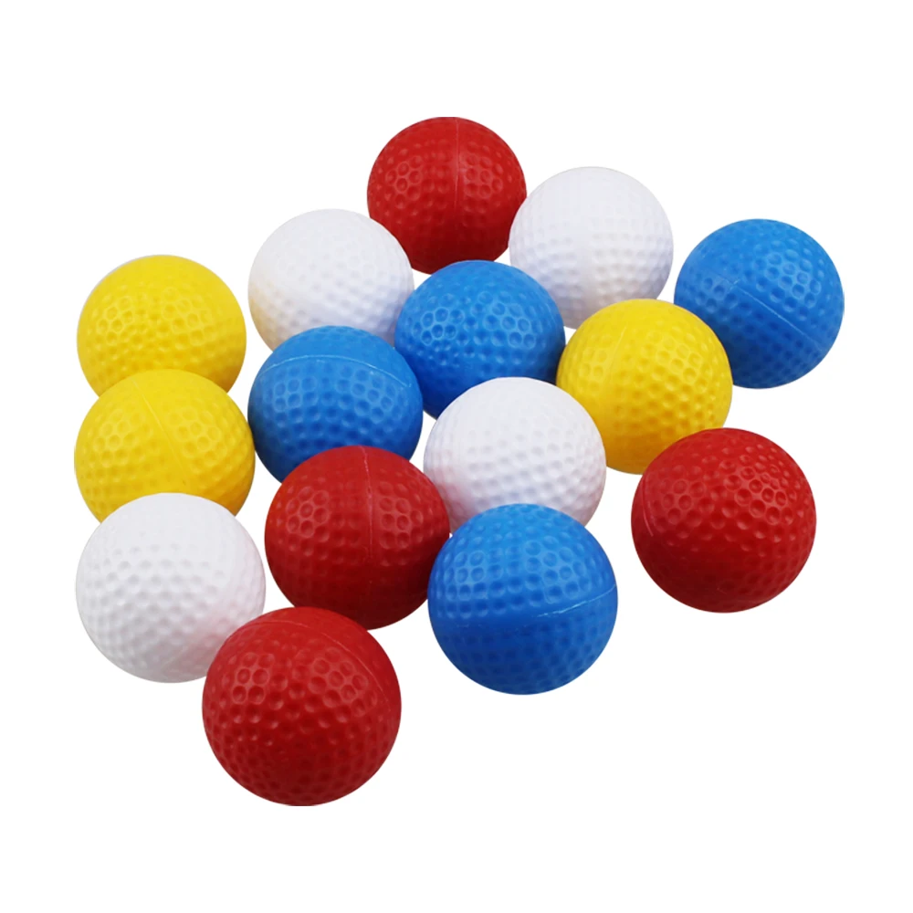 24Pcs 41MM Hollow Indoor Practice Golf Balls Plastic