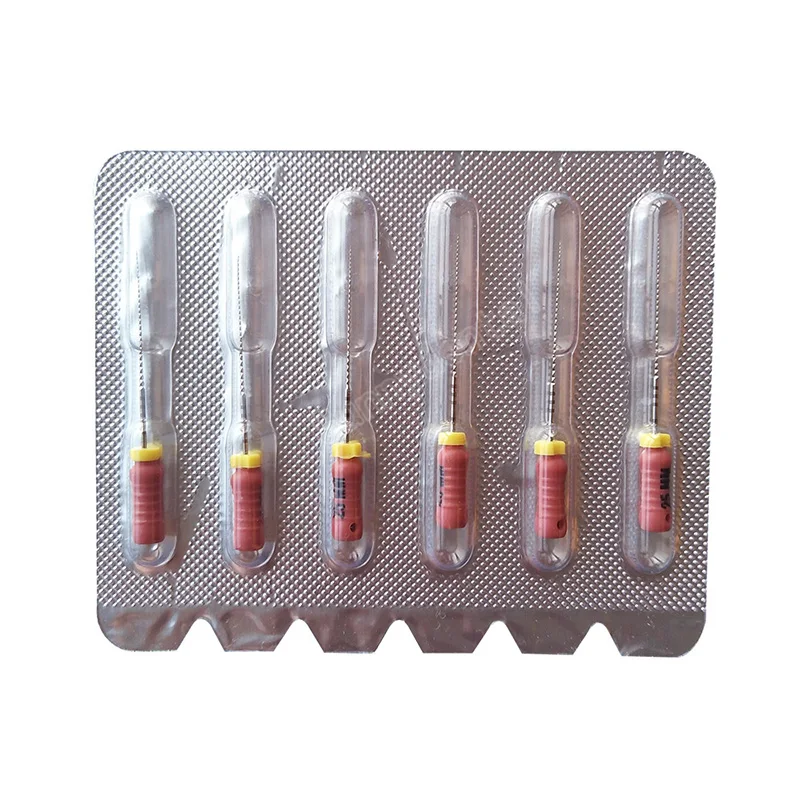 Limas dentales C + Limas endodónticas C Limas piloto de acero inoxidable C 6-10 # 6 unids/pack Limas de conducto radicular 25mm para odontología