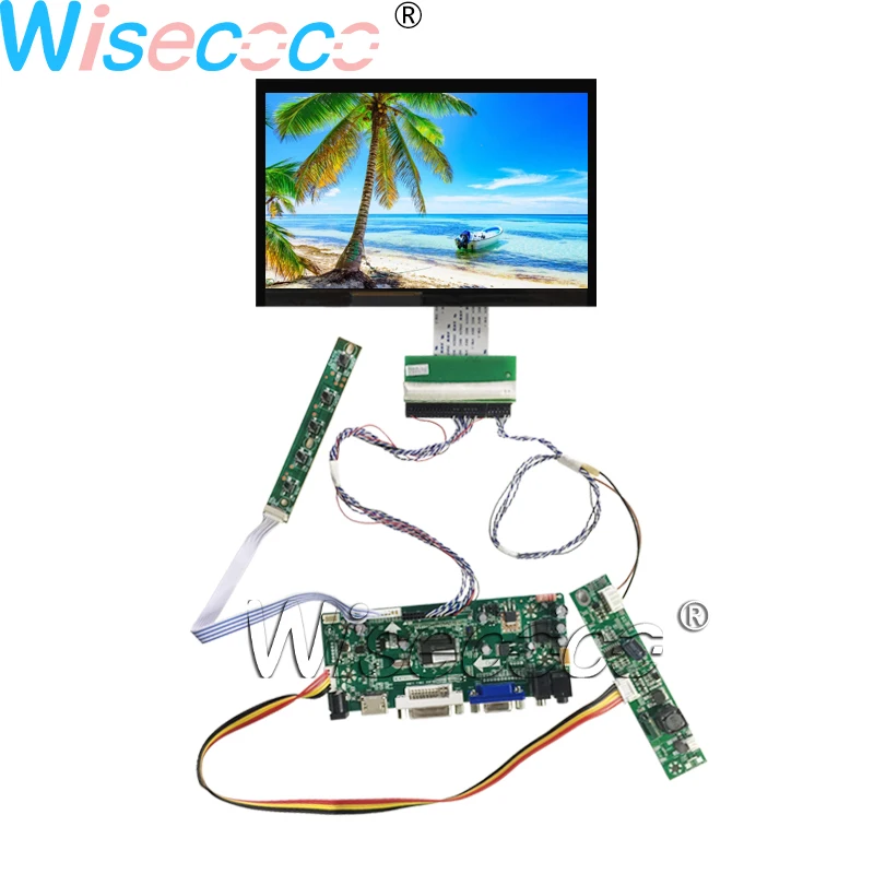 

Wisecoco 7" Ultra High Bright 1200cd LCD Display TFT IPS Screen WLED Backlight with LVDS DVI DC Driver Board Module