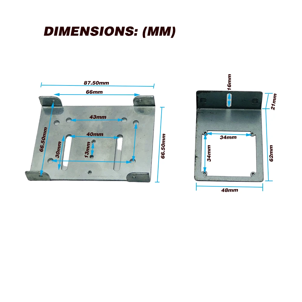 Metal Plate Bracket Support for Mounting Camera Module Board to Side Open Security Surveillance CCTV Camera Housing Enclosure