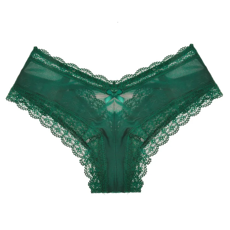 SP & CITY-bragas caladas cruzadas Vintage para mujer, ropa interior Sexy con borde de encaje Floral, bragas transparentes, lencería sin costuras, Tanga