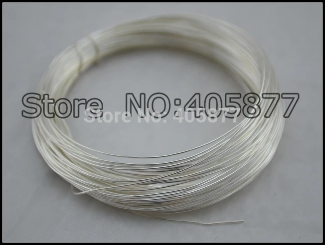 4N 0.3MM Diameter Pure silver wire 100% Pure Silver Signal Wire Cable Dia 0.3mm For DIY Bare wire