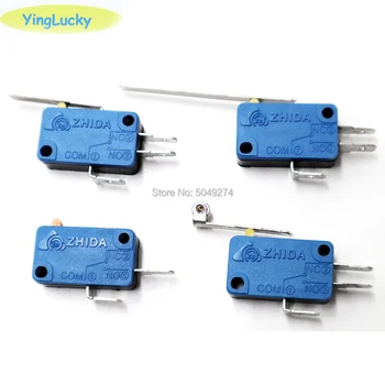 20 peças micro interruptor terminais de 3 pinos microinterruptor com alavanca curta compatível zippy joystick estilo happ joystick alcade máquina de jogo
