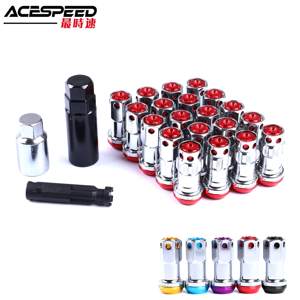 

R40 Style Project Kics Racing Composite M12x1.5 M12x1.25 Steel Lock Anti Theft Wheel Lug Nuts For Honda etc