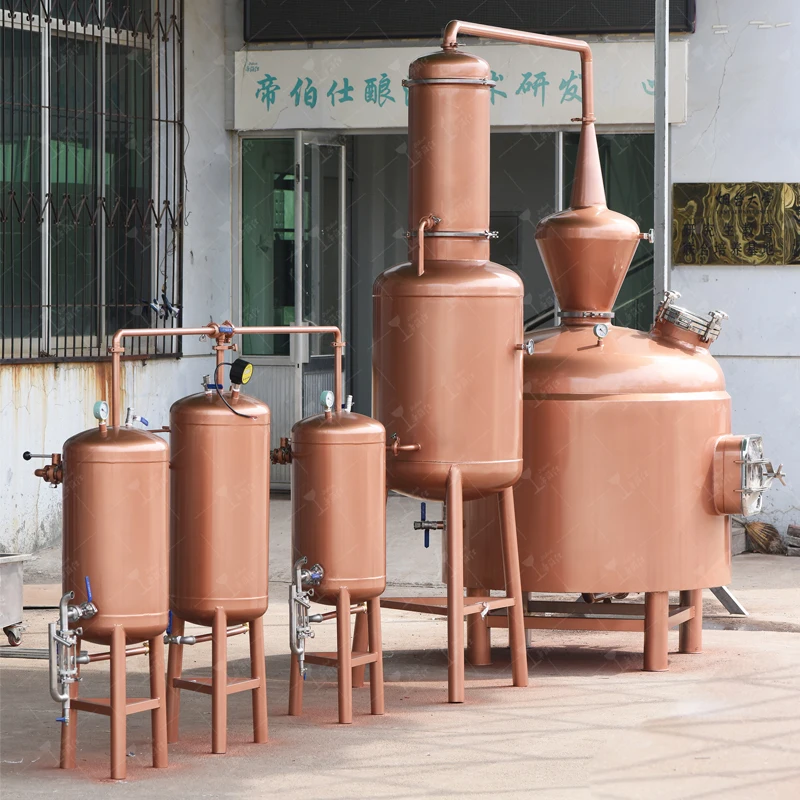 700L Rose Hydrolysate Essential Oil Red Copper Distiller Large Hydrolysate Brewing Equipment Manufacturer Dibosh