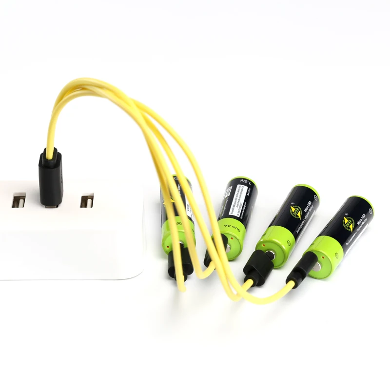 ZNTER 2550mwh USB 1.5V AA 1250MAh Polymer Li-Po Usb Sạc Lithium Li-ion Pin Usb 2 Giờ Sạc Nhanh Thả Vận Chuyển