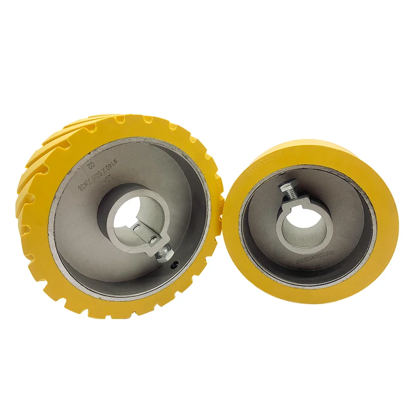 عجلة سطح لآلة مستو أربعة جوانب ، نقل الألومنيوم الأساسية دائم ، D120 * d30 * H50 و D140 * d35 * H50 ، 1 قطعة