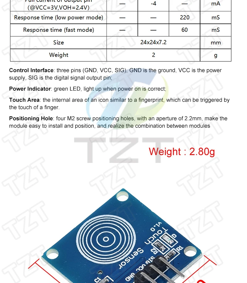 TTP223 12V 1-Kanal-Touch-Relais-Modul Kapazitiver Touch-Tastenschalter-Sensor Selbstverriegelnd/Ohne Verriegelung HTTM Touch-Taste für Arduino – Detail 5