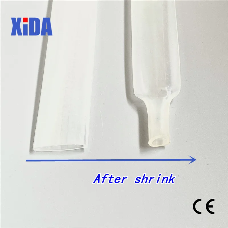 5 M/lot  2:1 Transparent Clear Black 1 2 3 4 5 6 8 10mm Heat Shrink Tube Heatshrink Tubing Sleeving Wrap Wire Connector Repair