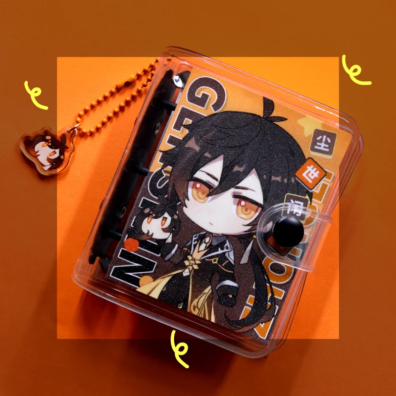 NEW Genshin Impact Diluc Barbatos Zhongli PVC Mini Loose Leaf Diary Book Notebook Spiral Binder Index Page Dividers Stationery