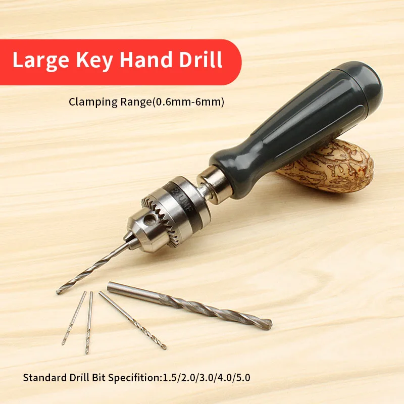 Manual Hand Drill High Quality Alumnium Ally Hand Twist Drills for Jewelry Craft Woodworing DIY Mini Micro Tools With Drill Bits