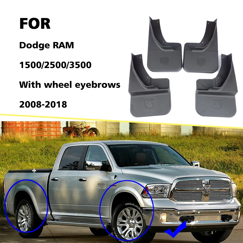 FOR Dodge RAM 1500 2500 3500 Mudguards Fender Mud Flap Guard Splash Car Accessories Auto styline Mudflaps Front Rear 4pcs