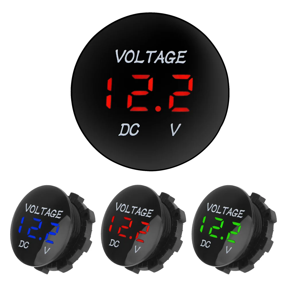 Mini Digital Voltmeter Ammete DC 12V-24V Voltmeter Meter ATV Truck Refit Accessories Voltage Meter Tester