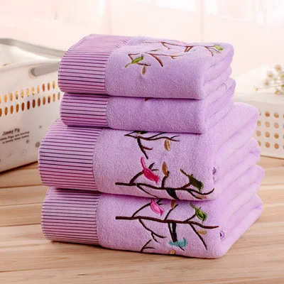 3pcs Quick-Drying Cartoon trees 3 colors Microfiber Towel Set Bath Towel Face Beach Towel Adult  for Bathroom