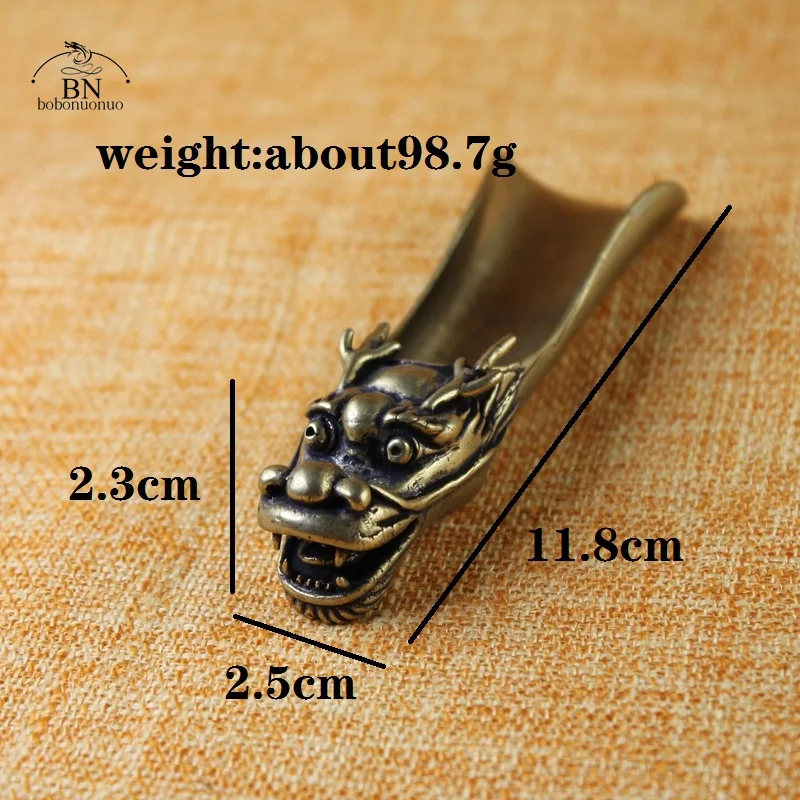 New Style Creative Tea Scoops Shovel Brass Copper Dragon Head Tableware Coffee Spoon Tea Pet Tea Ceremony Ice Cream