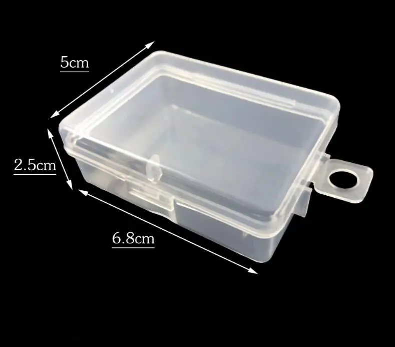 Clear Lidded Small Plastic Box For Trifles Parts Tools Storage Box Jewelry Display Box Screw Case Beads Container SN3327