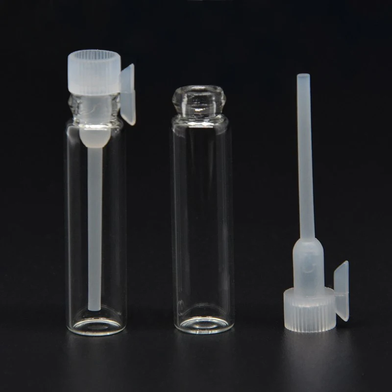 10PCS 1/2/3 ml Empty Mini Glass Perfume Small Sample Vials Perfume Bottle Laboratory Liquid Fragrance Test Tube Trial Bottle