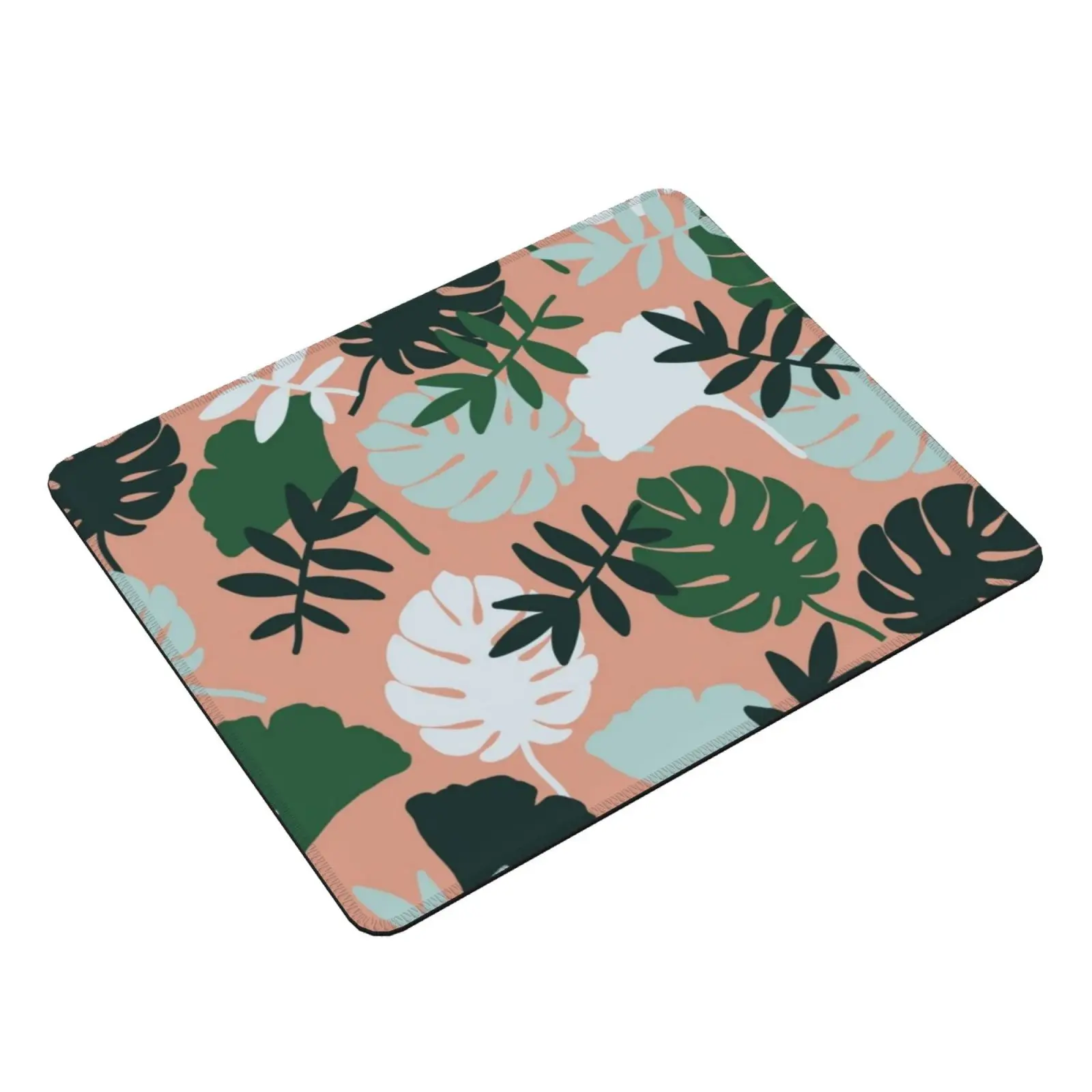 Jungle Foliage Pattern Mouse Pad DIY Print Green Jungle Leaves Leaf Trees Forest Rainforest Ginkgo Lush