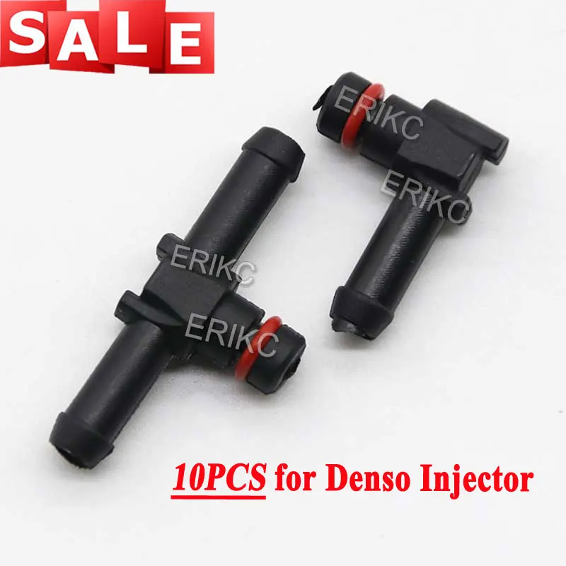 10PCS for Bosch Denso Diesel Injector Return Oil Backflow Joint Pipe T and L Type Plastic Connector Pipes Hose Joiner Tube Fuel