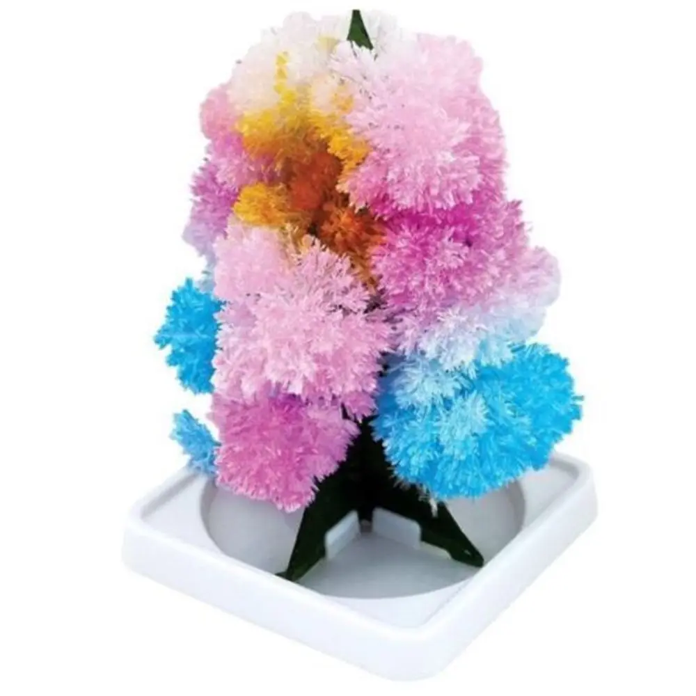 Magic Christmas Tree Crystal Flowering Christmas Tree Colorful Mini Christmas Tree New Year Toys Children Kids Gift Desktop Deco