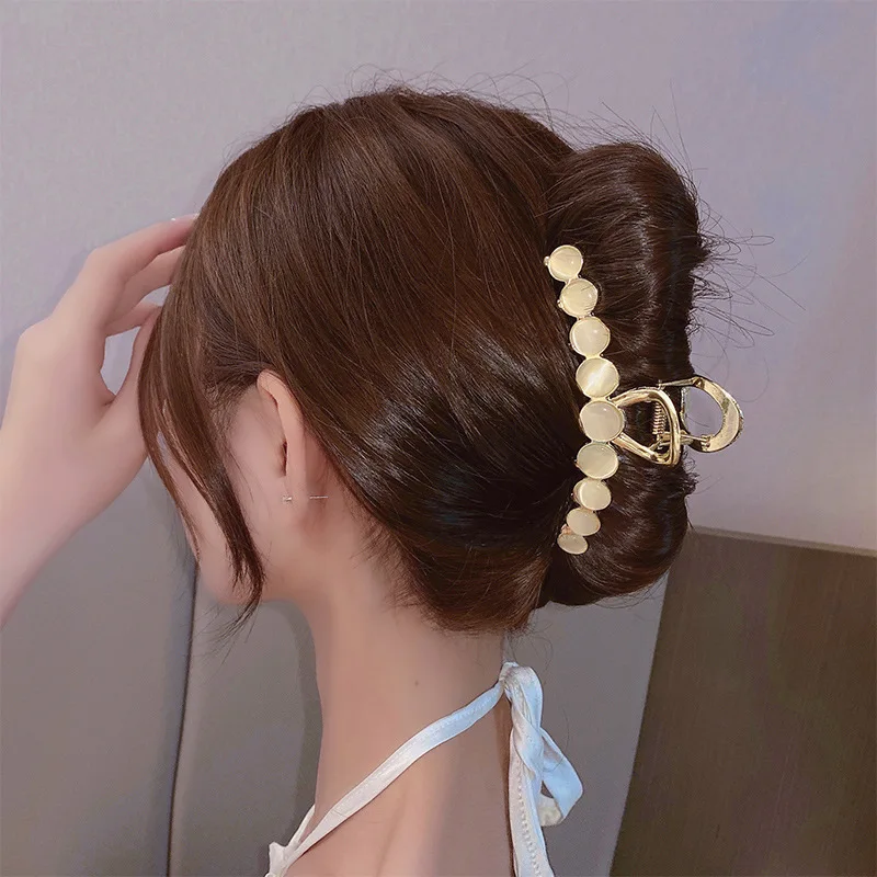 New love hairpin, grasping clip, Korean elegant opal hairpin, headband, temperament girl hair accessories