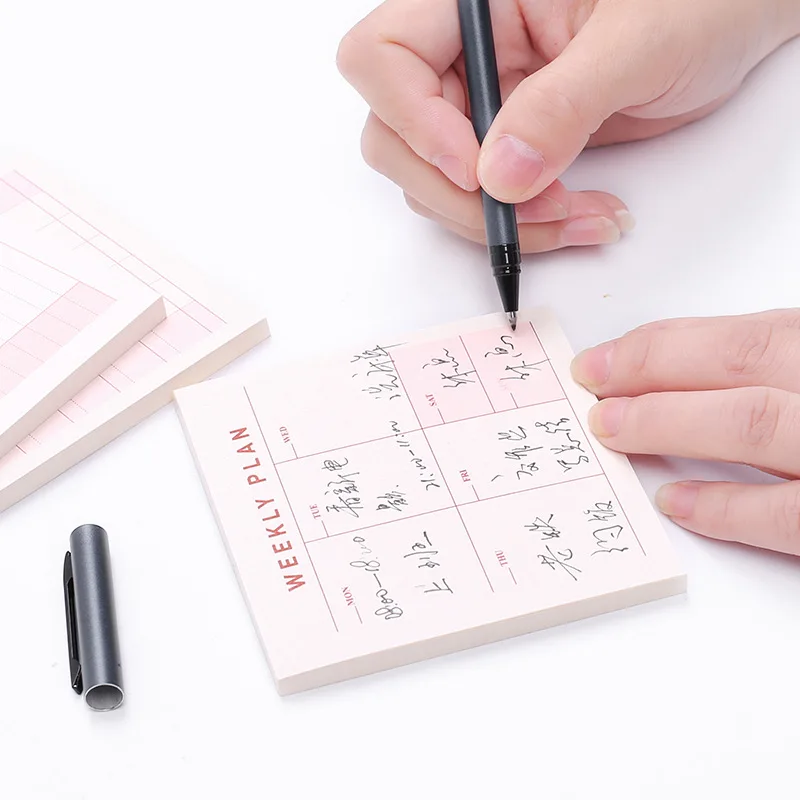 Working Memo Schedule Book Planner Memo Pad 60 Pages Sticky Note Diary Stickers Scrapbooking Sticky Office School