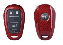 

Car Remote Key Cover Case Carbon Fiber Red Keys Shell For Alfa Romeo Giulia Stelvio Real