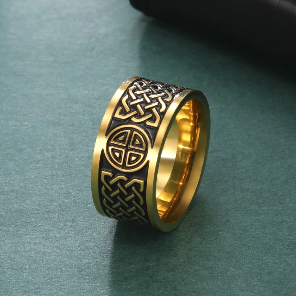 My Shape Anello in acciaio inossidabile per uomo donna Nordic Viking celtic nodo anelli di barretta gioielli Vintage anello da uomo bague femme