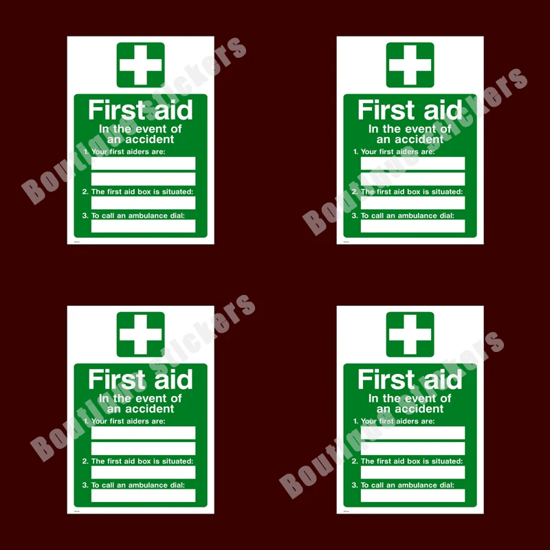 First Aid In Event Sticker Decal Cover Scratch Waterproof Sunscreen Medical Place Die Cut PVC Vinyl Practical Sticker