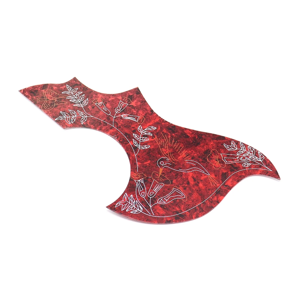 1Pcs Right hand Hummingbird Flower Decorative Big Guitar Pickguard Anti-scratch Plate for Folk Acoustic Guitar