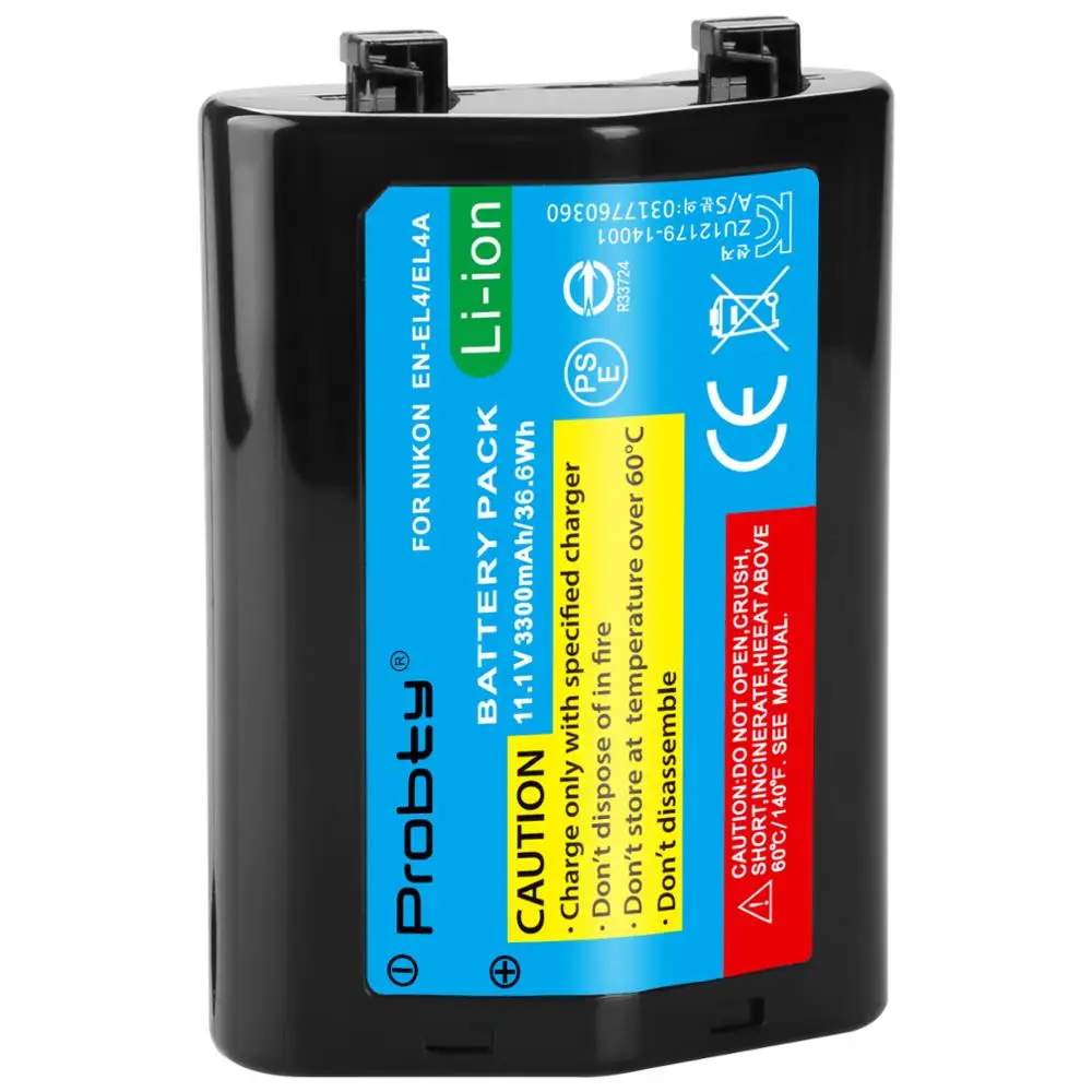 3300mAh EN-EL4 EN-EL4A Battery for Nikon D2H D2Hs D2X D2Xs D3 D3S F6 MH-21 ENEL4 ENEL4A EN EL4A EN EL4 Battery