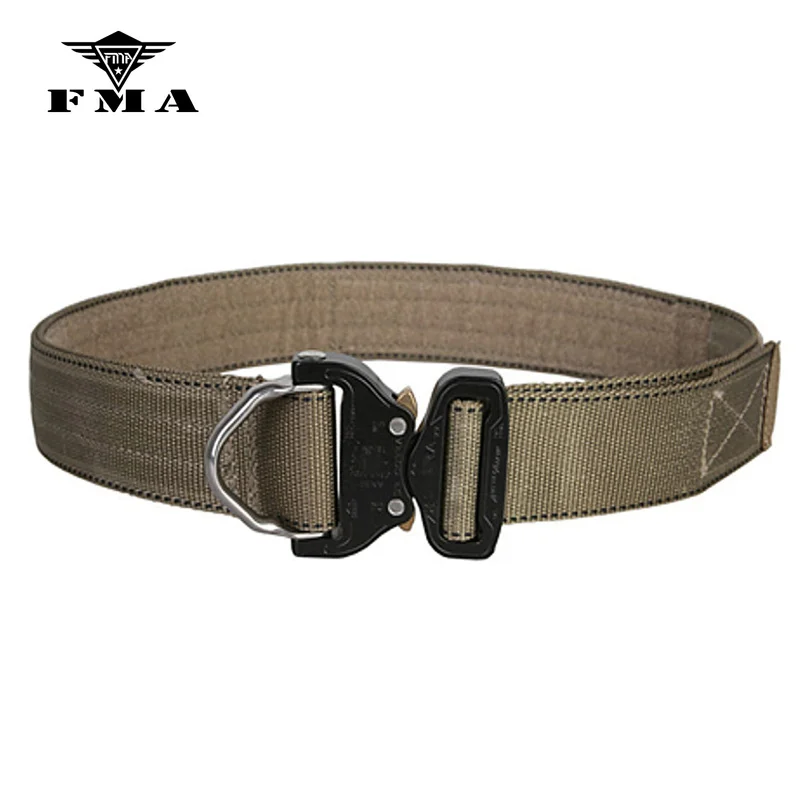 FMA Waist Support D-Ring Riggers Belt 1.75 Inch Cobrabuckle Shooter Paintball Airsoft Wargame Belt Black EDC Belt