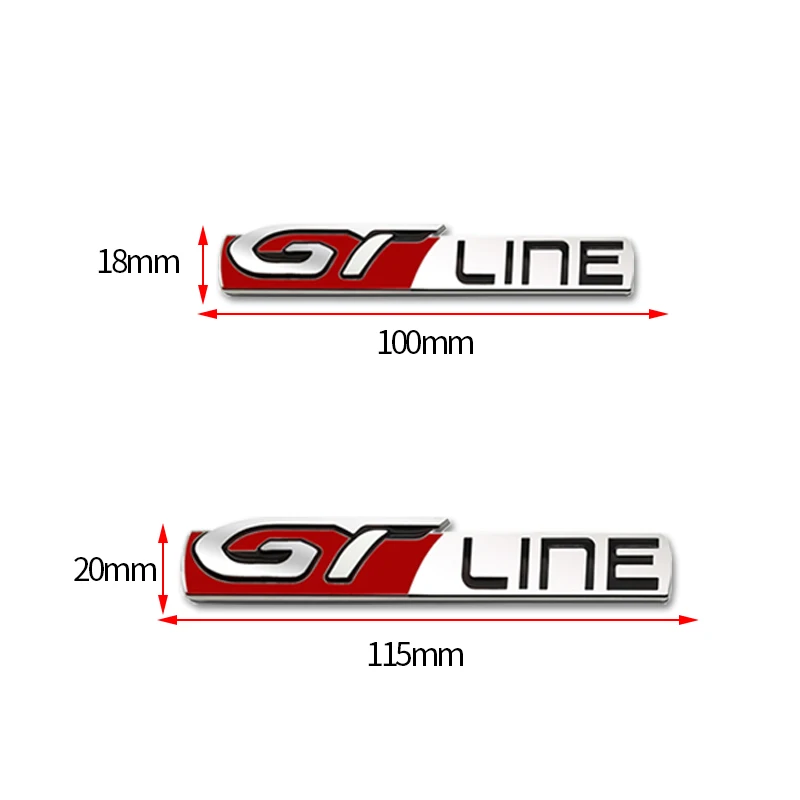 3D Car Sticker GT LINE Logo Metal Emblem Badge Decals For GT 206 307 308 3008 207 208 508 2008 5008 107 205 4008