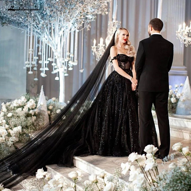 Robe de mariée princesse noire hotsell
