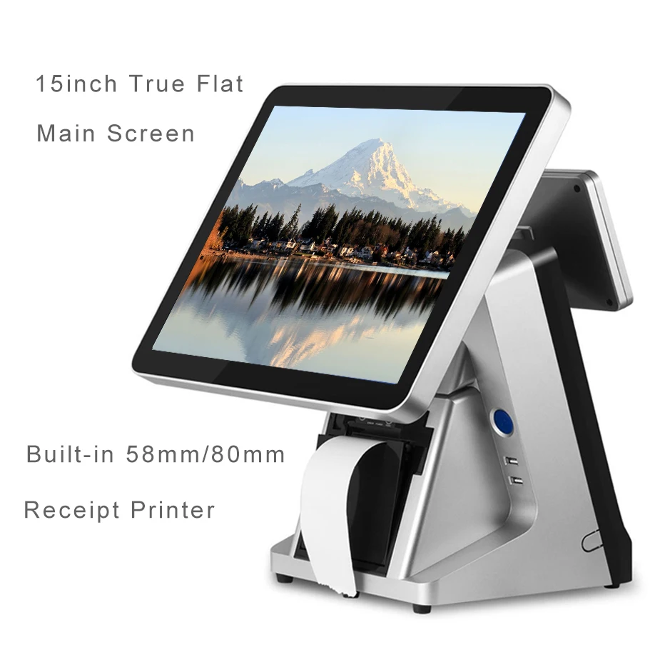 Hot Sale pos system multi function pos all in one 4G pos terminal with VFD 58mm printer