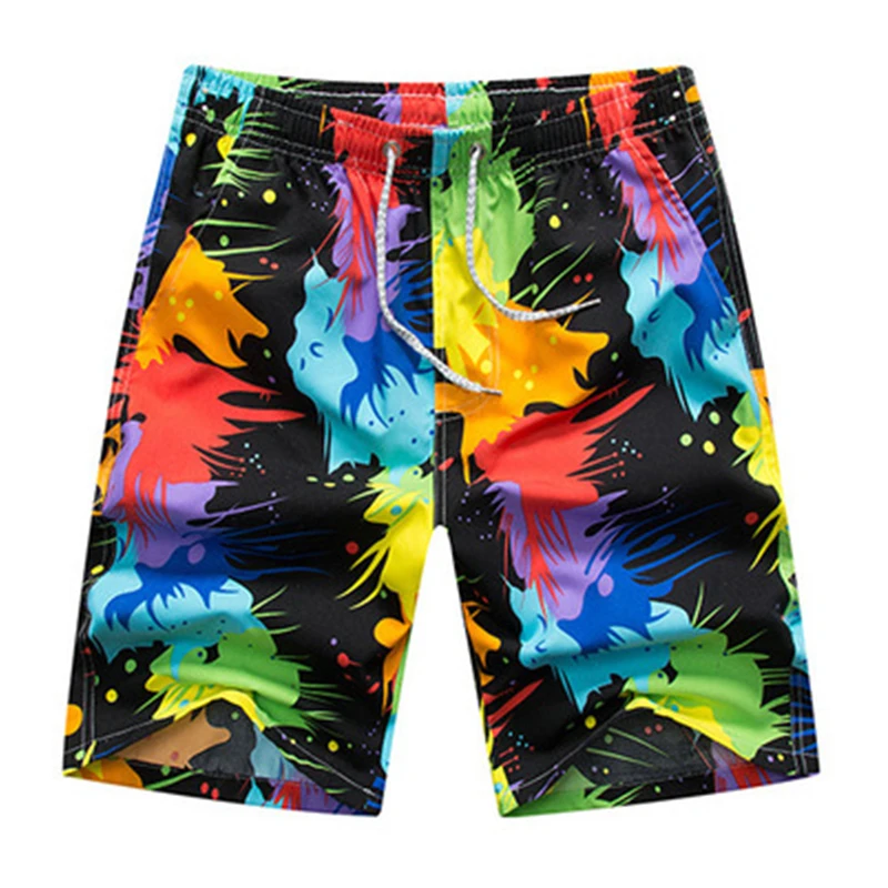 New Fast-drying Men's Color Shorts Swimming Beach Shorts Flower Surfboard Shorts Swimming boardshorts beach Men Board shorts