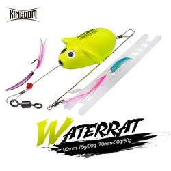 Kingdom Fishing Lures 70mm 90mm Sinking Floating High Density ABS Foam Mouse Shape Balance Far Casting Artificial Hard Swim Bait
