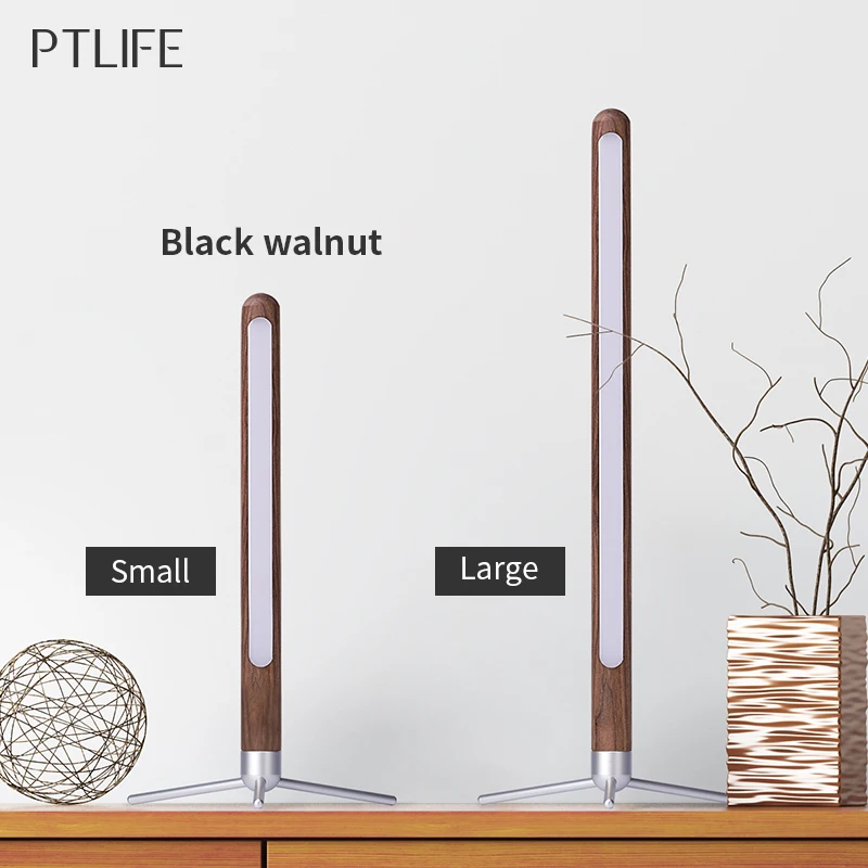 Imagem -02 - Luz de Mesa de Madeira Led Design Simples e Moderno Vertical Iluminação Indireta Lâmpadas de Atmosfera 360 ° Lâmpada Ambiente Portátil Ajustável